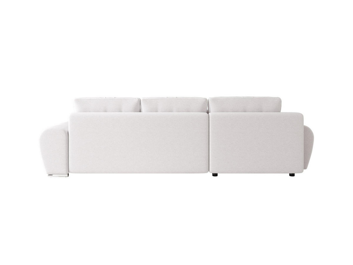 ECKSOFA BEGA L Links ARAGON 01 mit Schlaffunktion - Weiß, Textil (289/185cm) - Bedante