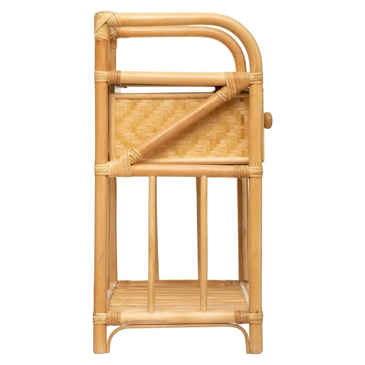 RATTANTISCH für Schlafzimmer Aoni 40/30/60 cm - Beige, Naturmaterialien (30/60/40cm) - Atmosphera Createur d´interieur