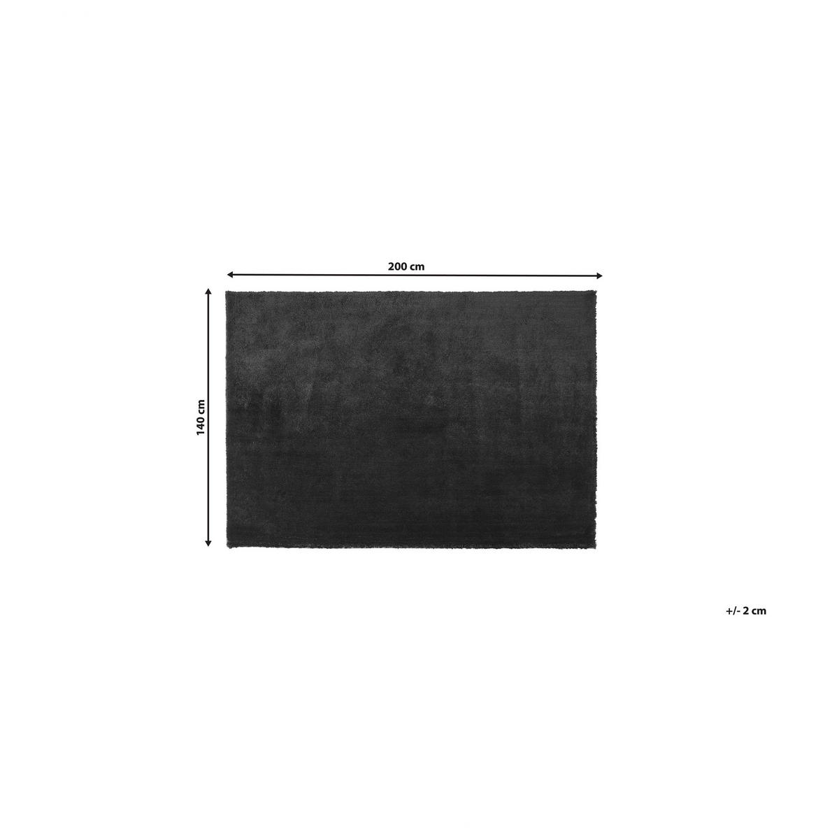 SHAGGY-TEPPICH Evren 200/140 cm - Schwarz, Kunststoff (140/200cm) - Beliani