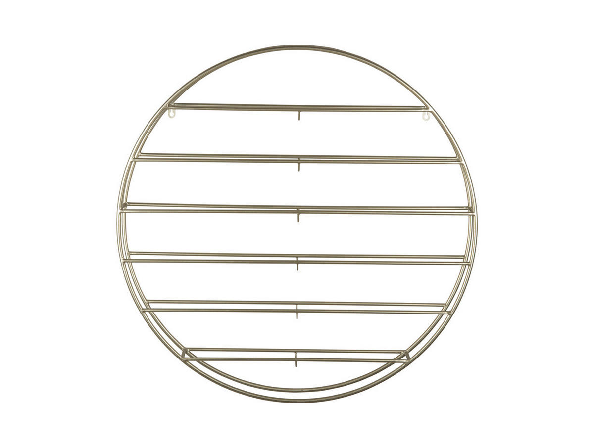 WEINREGAL Redondo 80/9/80 cm - Goldfarben, Metall (9/80/80cm) - Present Time