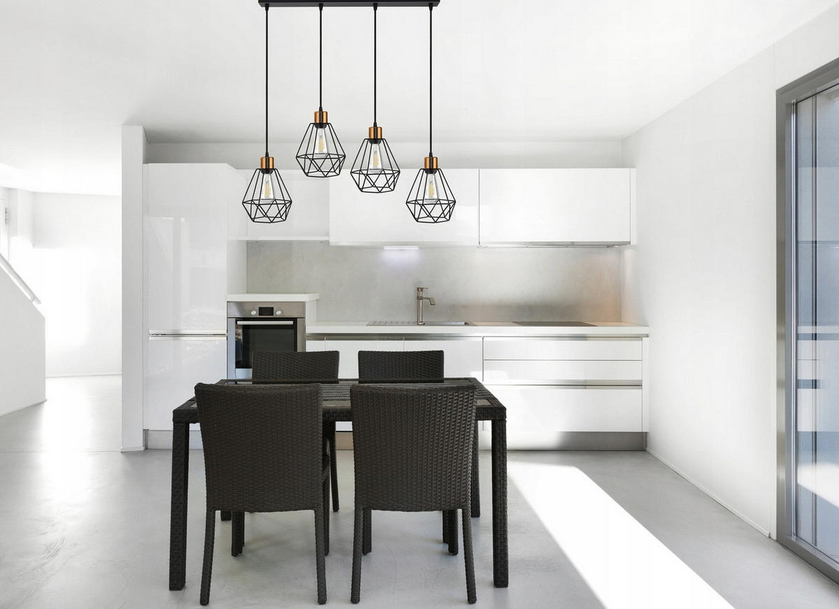 PENDELLEUCHTE EDISON II - Goldfarben/Schwarz, Metall (20/98/100cm) - kiki design