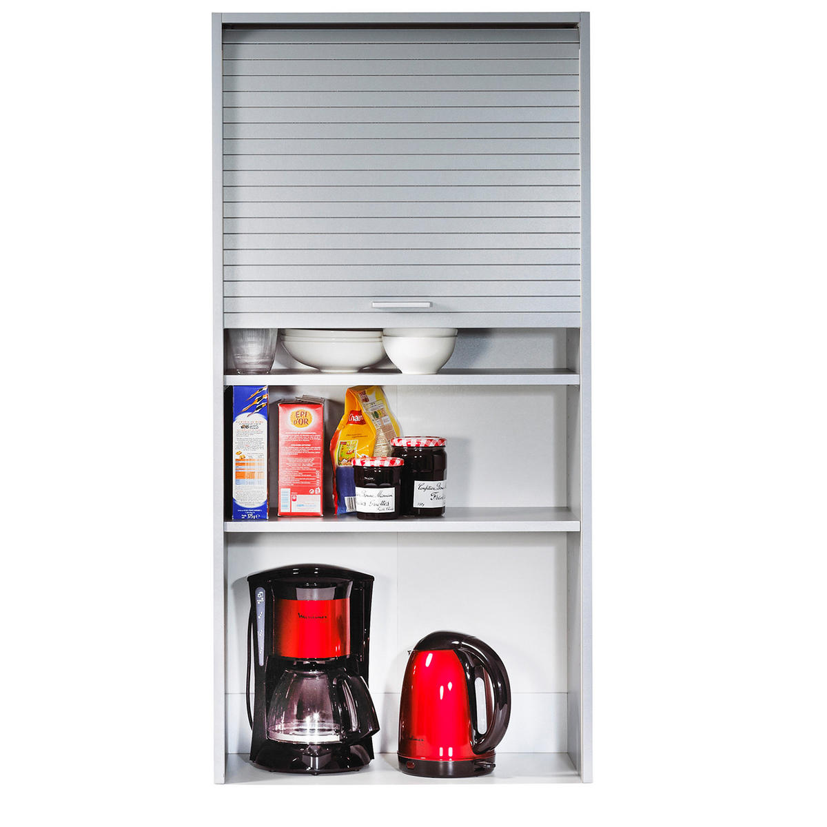 KÜCHENOBERSCHRANK 35/60/124 cm - Alufarben, Holzwerkstoff (60/124/35cm) - Simmob
