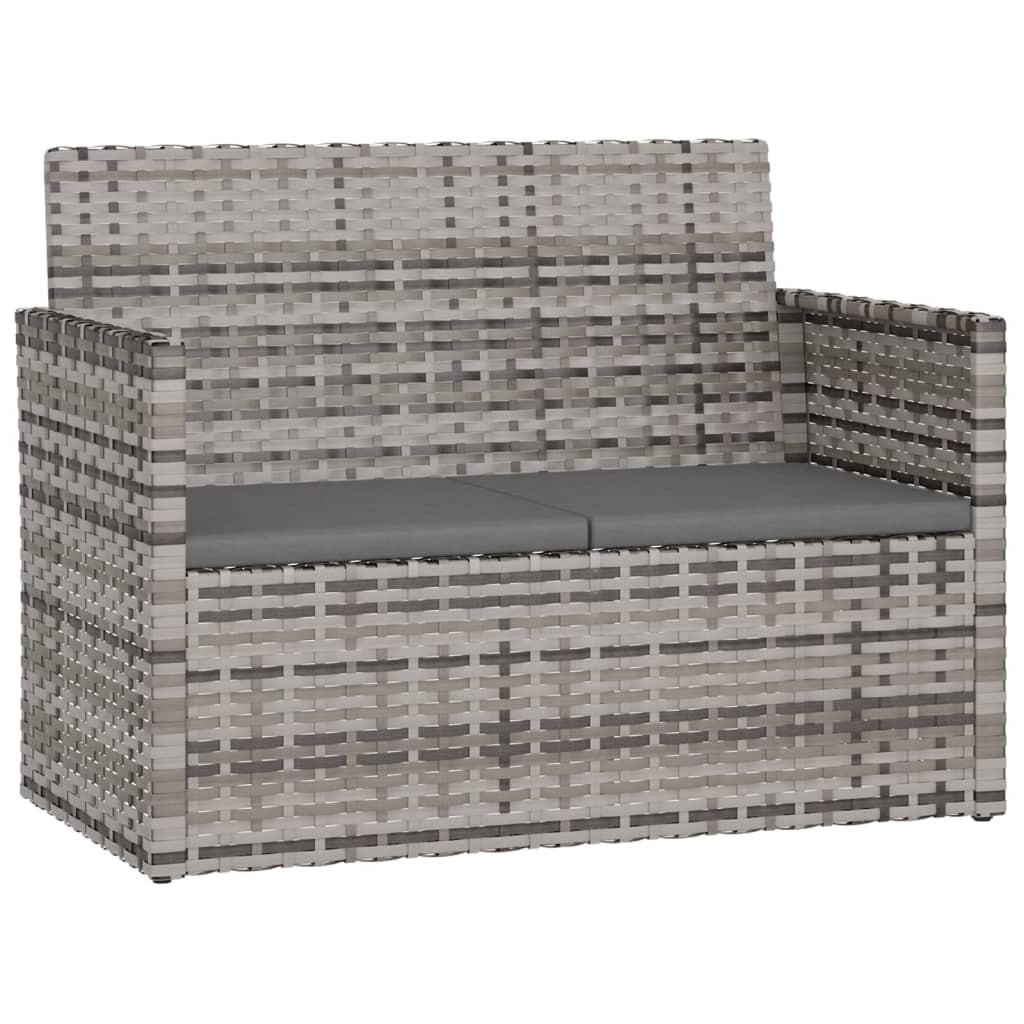 furnicato Gartenbank Grau 105x75x56 cm