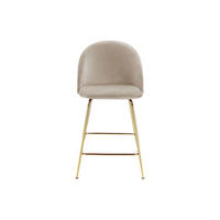BARHOCKER - 51 cm x 58 cm - Samt, Stoff - Beige MELBOURNE - Beige, Textil (51/95/58cm) - Vente-Unique