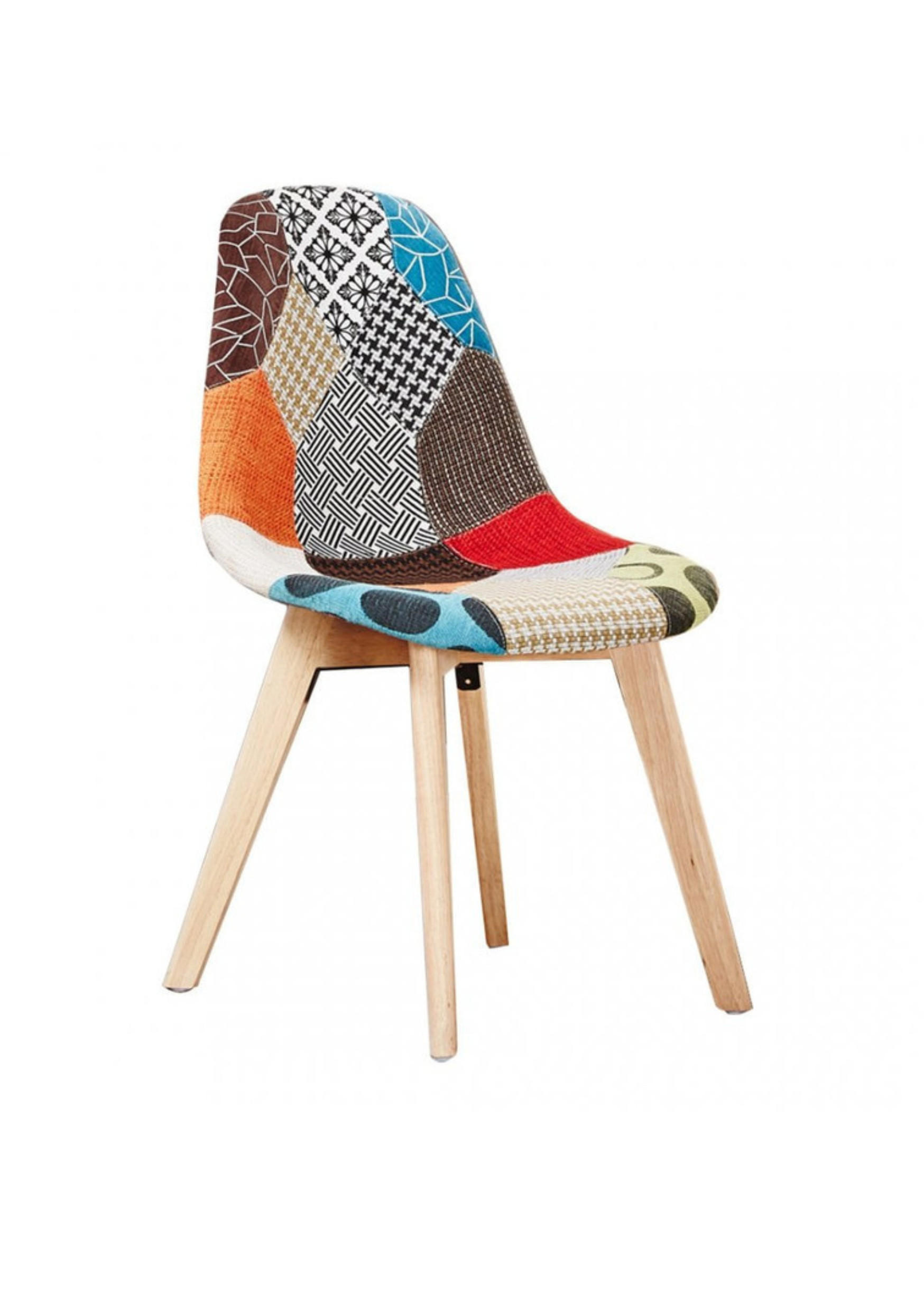 STUHL Stoff Mehrfarbig - Multicolor, Holz (47/83/42cm) - Life Interiors