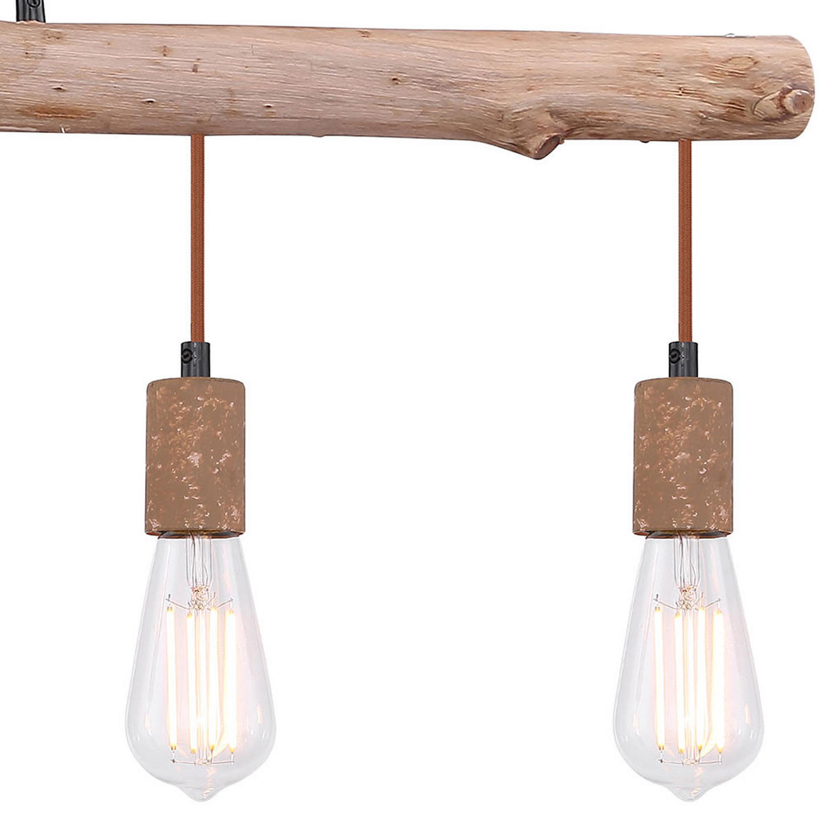 LED HÄNGELEUCHTE Holzbalken Braun - Braun, Holz (100/8.5/140cm) - Globo Lighting
