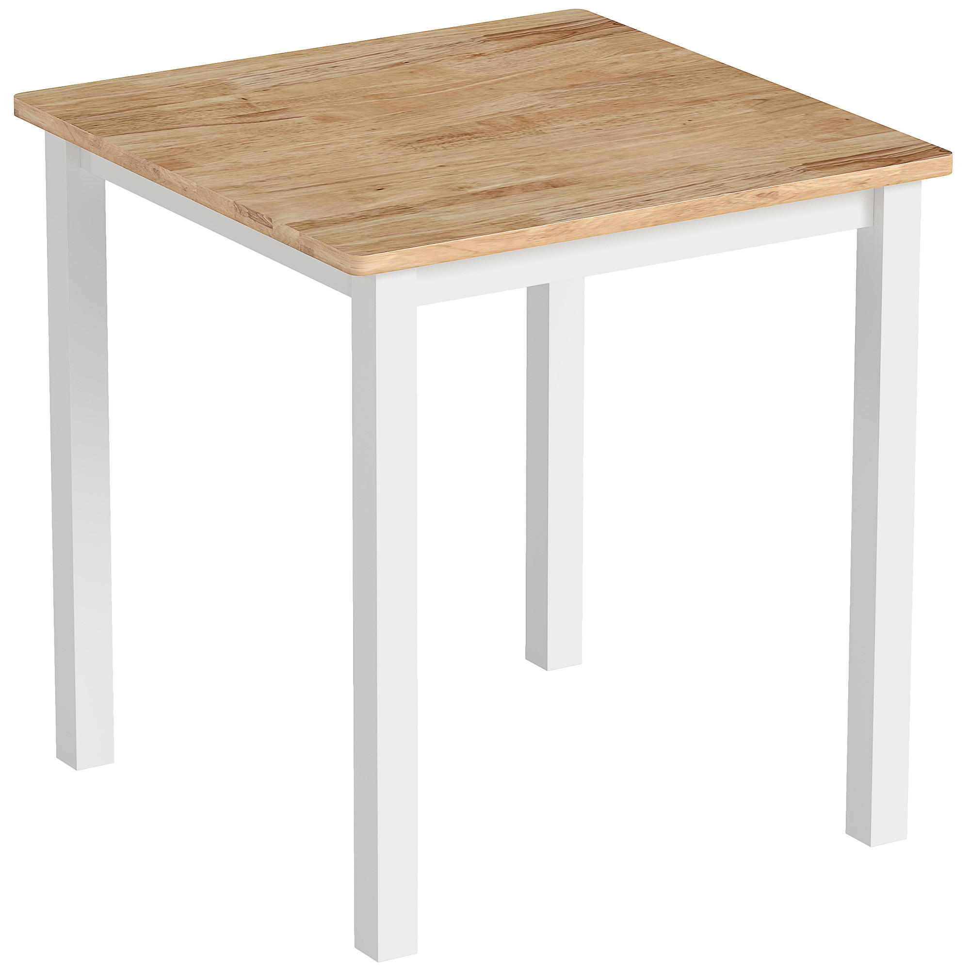 ESSTISCH 69 x 69 cm Küchentisch für 2-4 Personen Kleiner Esszimmertisch Eiche - Eichefarben/Weiß, Holz (69/69/75cm) - HOMCOM