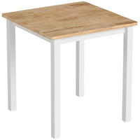 ESSTISCH 69 x 69 cm Küchentisch für 2-4 Personen Kleiner Esszimmertisch Eiche - Eichefarben/Weiß, Holz (69/69/75cm) - HOMCOM