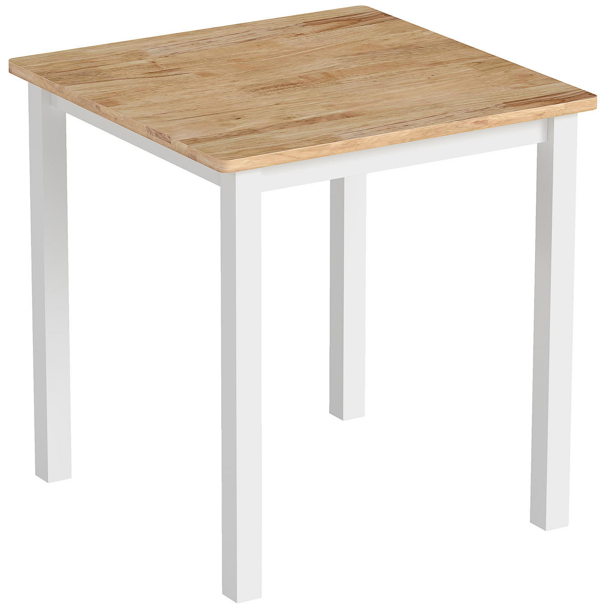 ESSTISCH 69 x 69 cm Küchentisch für 2-4 Personen Kleiner Esszimmertisch Eiche - Eichefarben/Weiß, Holz (69/69/75cm) - HOMCOM