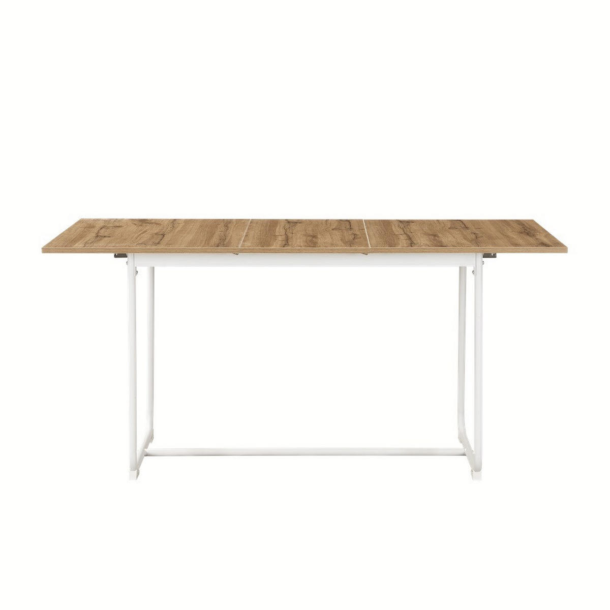 ESSTISCH PIUS 120-160/80/76 cm - Weiß/Eiche Artisan, Holzwerkstoff/Metall (120/80/76cm) - B&D Home