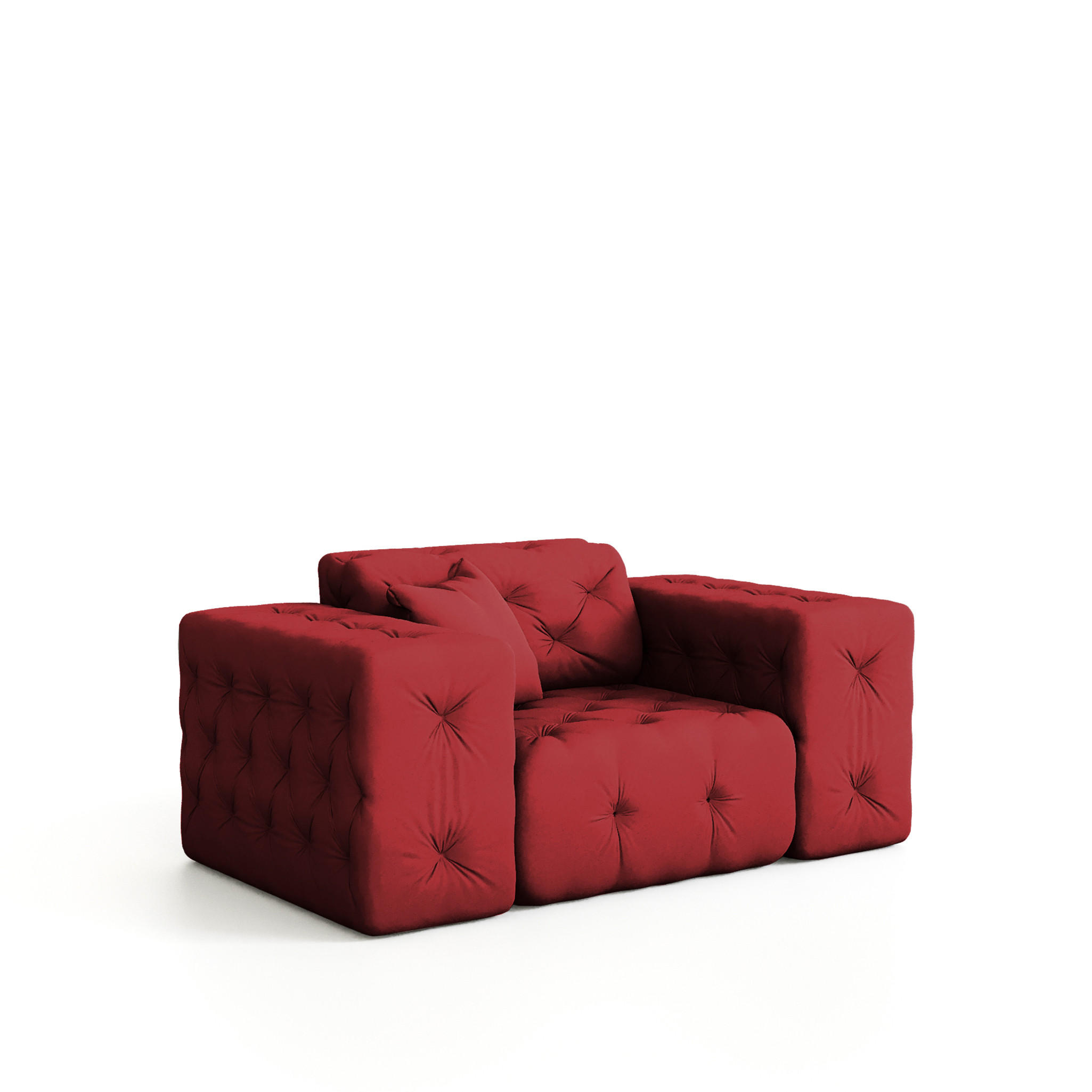 SESSEL Chantal - Rot, Holzwerkstoff/Textil (121/78/96cm) - Fun Möbel