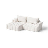 ECKSOFA Caleo Creme Links - Creme, Holz/Textil (270/170cm) - Graingold