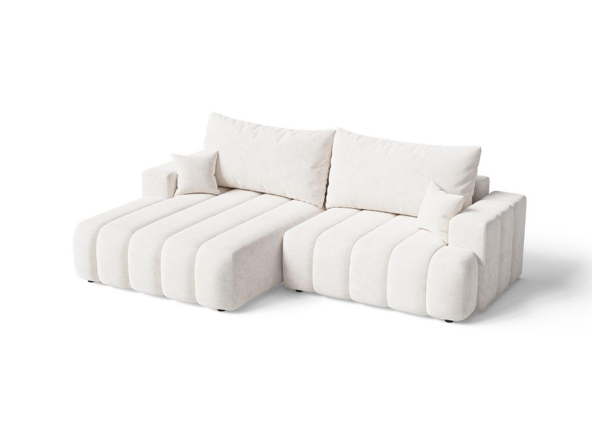 ECKSOFA Caleo Creme Links - Creme, Holz/Textil (270/170cm) - Graingold