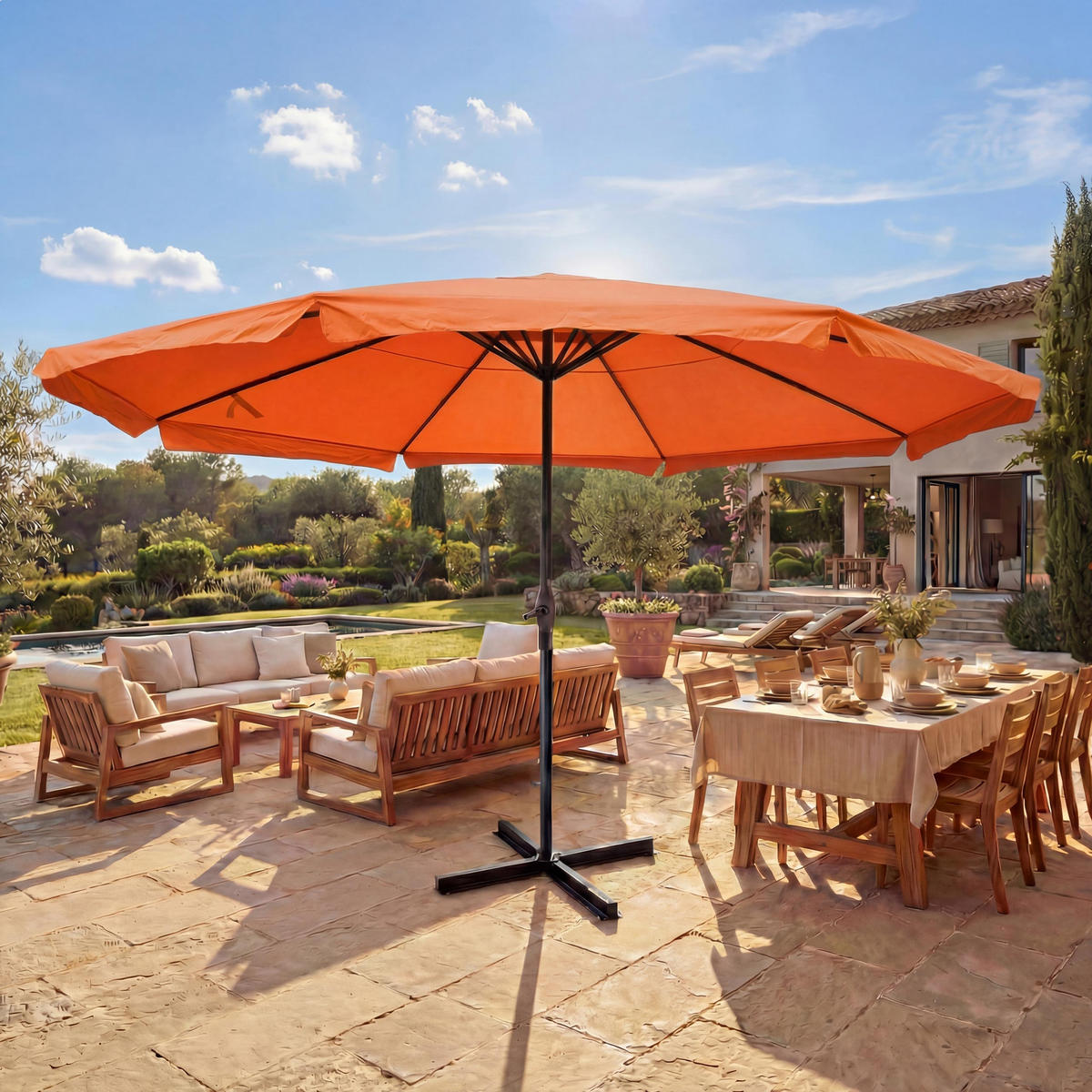 SONNENSCHIRM PRO Orange - Orange, Textil (500/500cm) - MCW