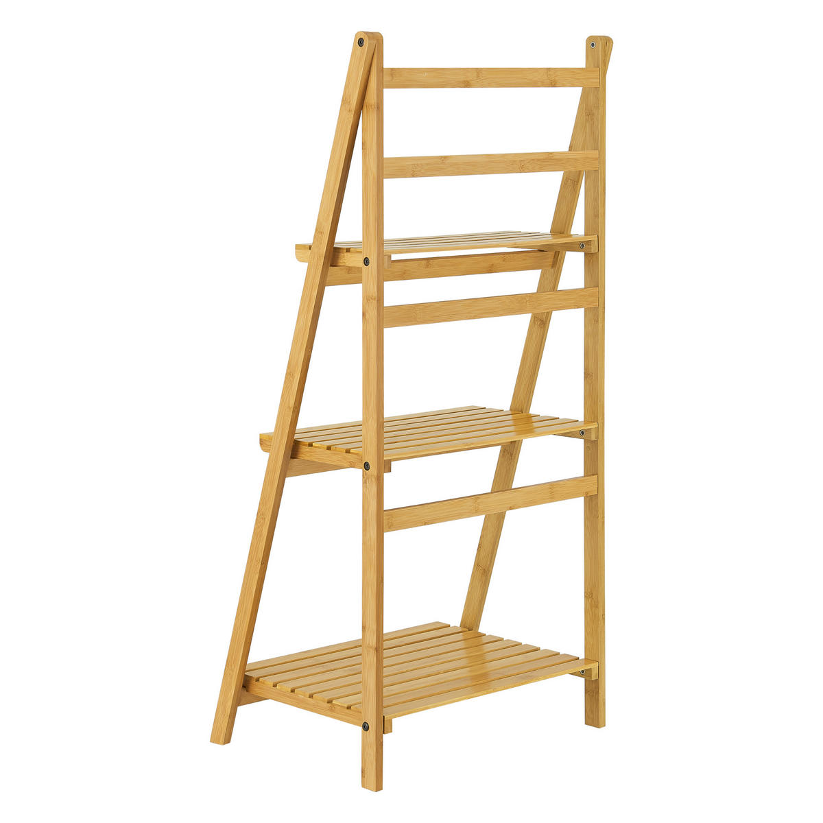 LEITERREGAL Lapua - Naturfarben, Holz (50.8/109/35cm) - [en.casa]