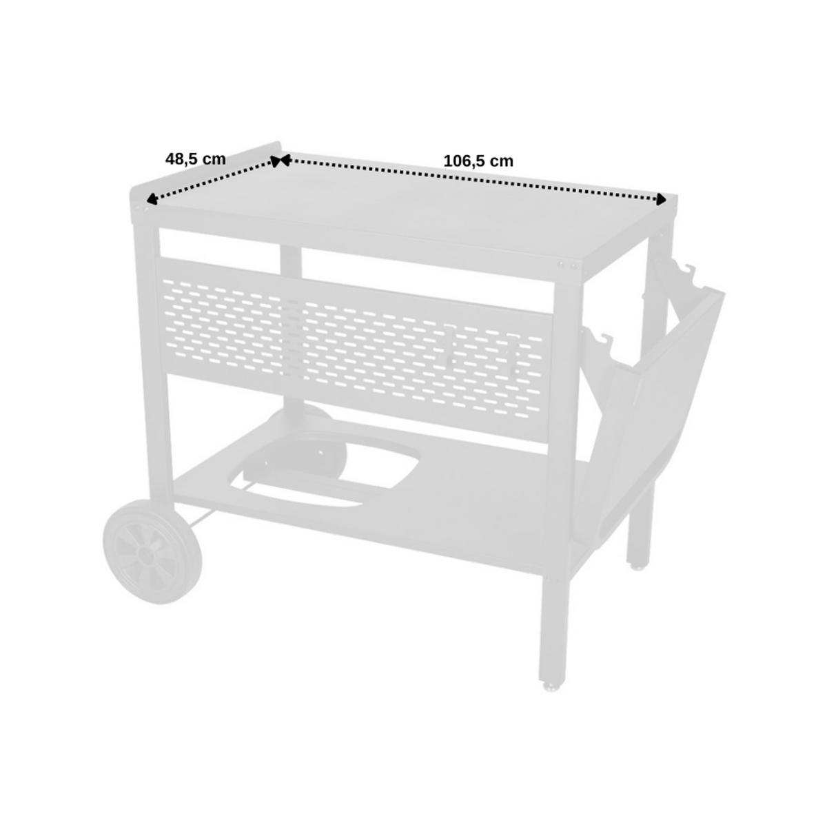 BEISTELLTISCH Schwarz - Schwarz, Metall (60/75.5/121cm) - Somagic