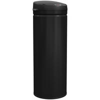 MÜLLEIMER mit Sensor 50L Edelstahl Automatischer Mülleimer mit Soft-Close-Deckel - Schwarz, Metall (30.5/85/30.5cm) - HOMCOM