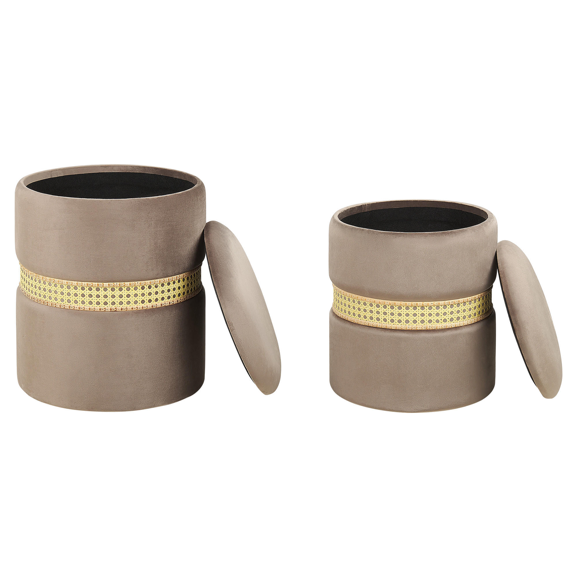POUF Medford 30-34/30-34/38-43 cm - Grau, Textil (30/38/30cm) - Beliani