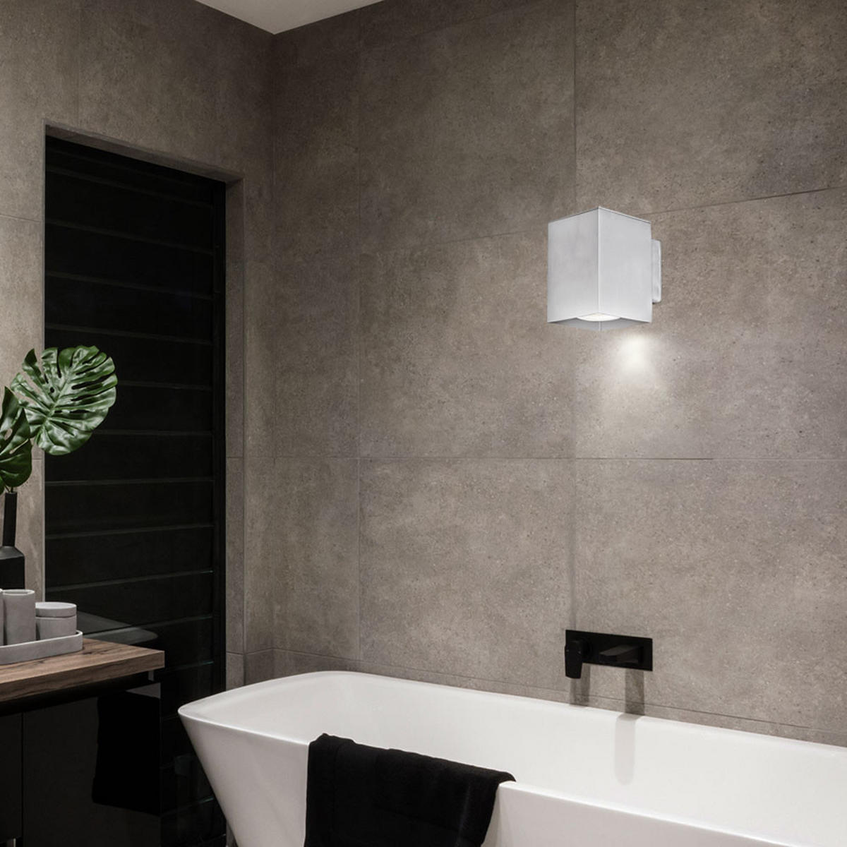 LED WANDLEUCHTE Aluminium Silber - Silberfarben, Metall (7.5/10.6/10cm)