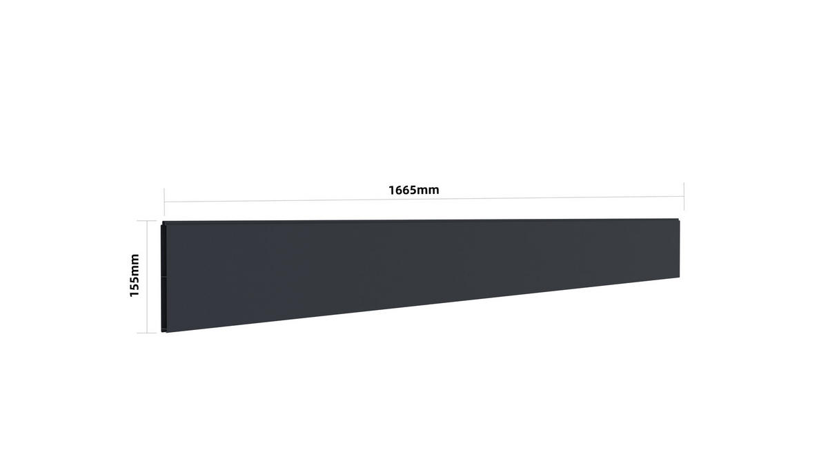 VORGARTENZAUN Arlberg grau 1,9m H.90cm aluminium - Grau, Metall (189/89cm) - Casanoov