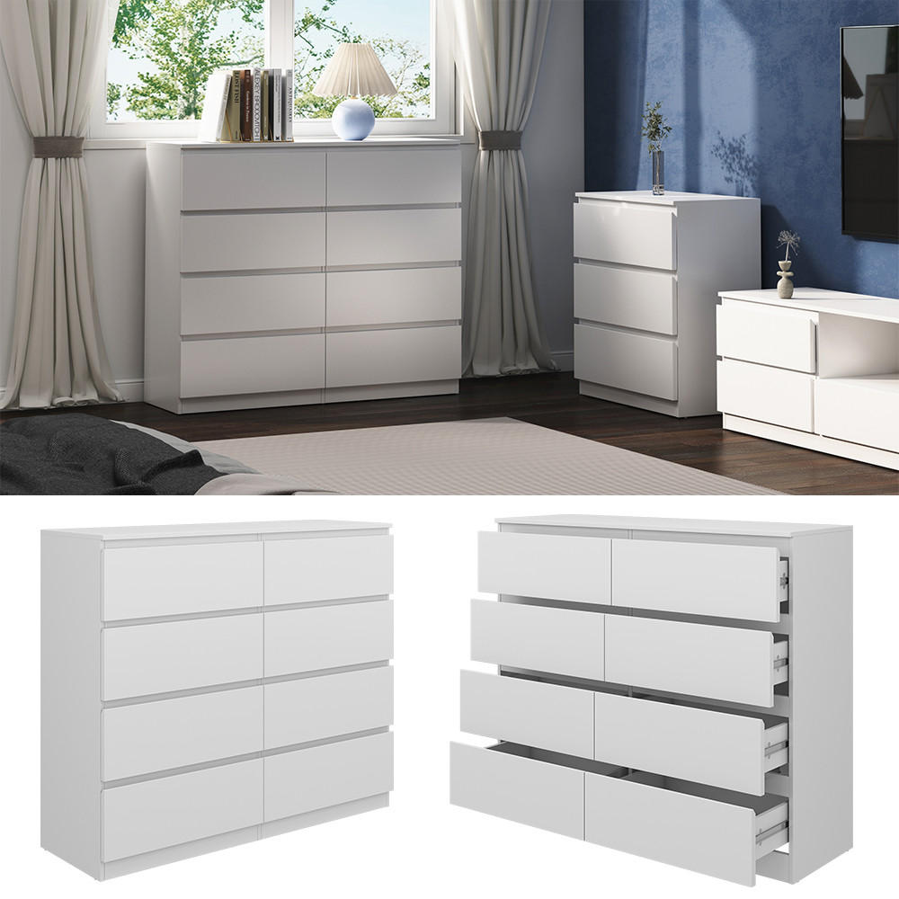 KOMMODE Calisto Weiß 120 x 101.5 cm - Weiß, Holzwerkstoff (39/101.5/120cm) - Vicco