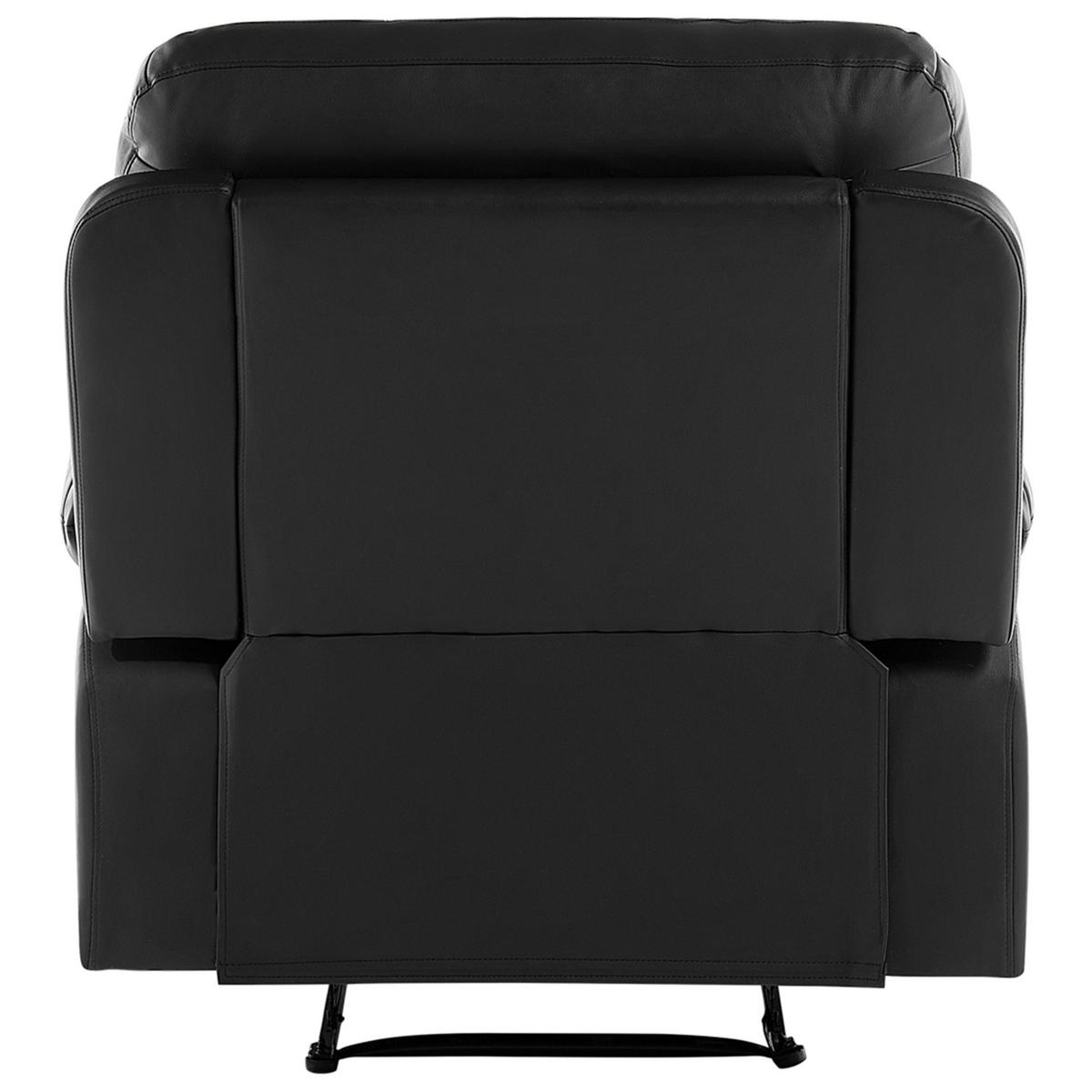 SESSEL Kunstleder schwarz verstellbar Bergen - Schwarz, Kunststoff (85/101/74cm) - Beliani