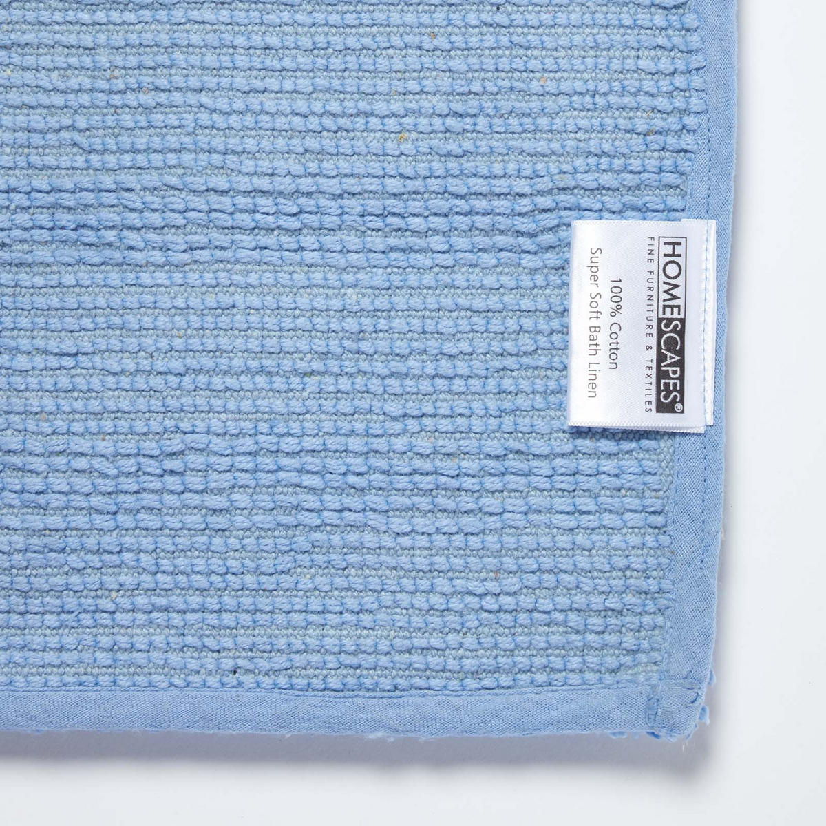 BADEMATTE Spa Supreme 50/80 cm, Baumwolle - Blau, Textil (50/80cm) - Homescapes