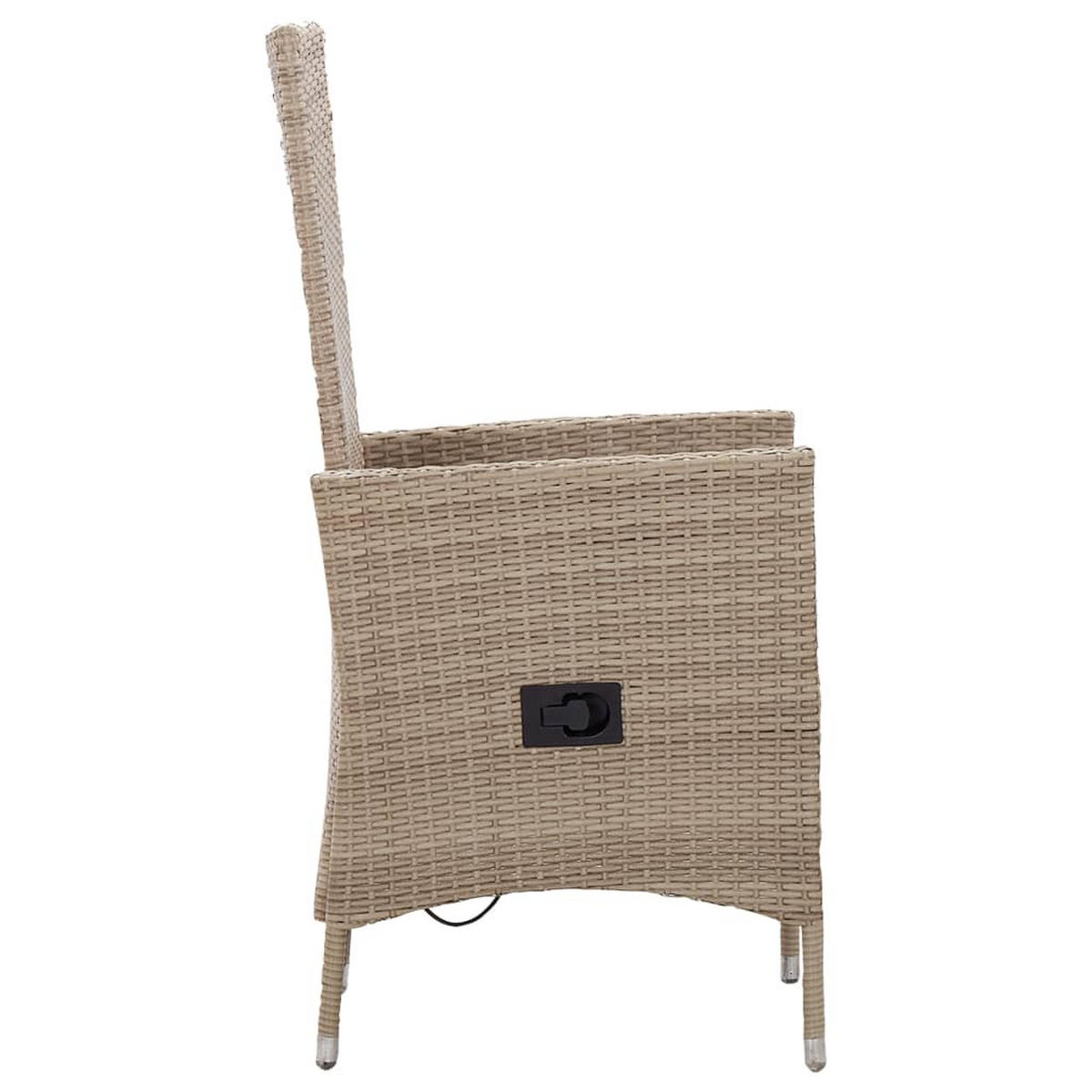 GARTENSTÜHLE 2er set Mit Auflagen Poly Rattan Beige - Beige, Kunststoff (62/108/58cm) - vidaXL
