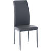 STUHL Lederlook grau - Grau, Textil/Metall (41.5/99/40cm) - CLP