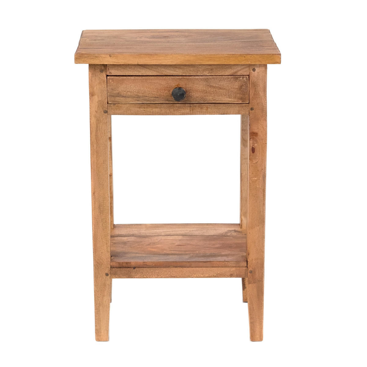 TELEFONTISCH PLANTA Mahagoni Massivholz, mit Schublade 02 hellbraun - Hellbraun, Holz (24/34/52cm) - DESIGN DELIGHTS