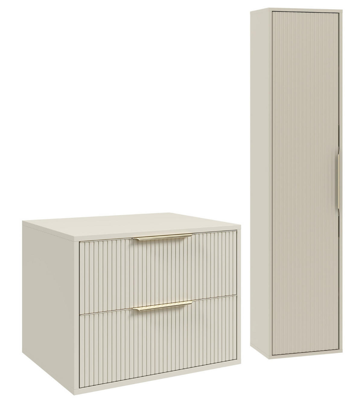 BADMÖBEL-SET Rimini 2 Teile Cashmere - 60 x 46 x 46 cm - Kaschmir, Holz (60/46/46cm) - Badplaats