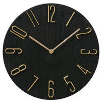 LOFT-UHR Tempo Ø 30 cm - Schwarz, Kunststoff (30/3.5/30cm) - Boltze Home