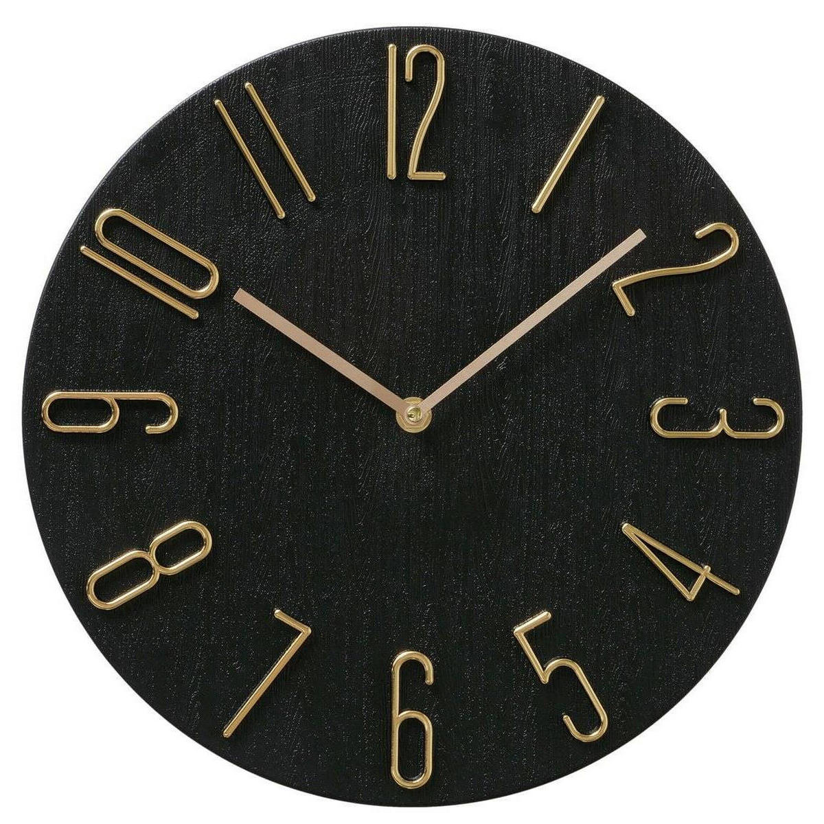 LOFT-UHR Tempo Ø 30 cm - Schwarz, Kunststoff (30/3.5/30cm) - Boltze Home