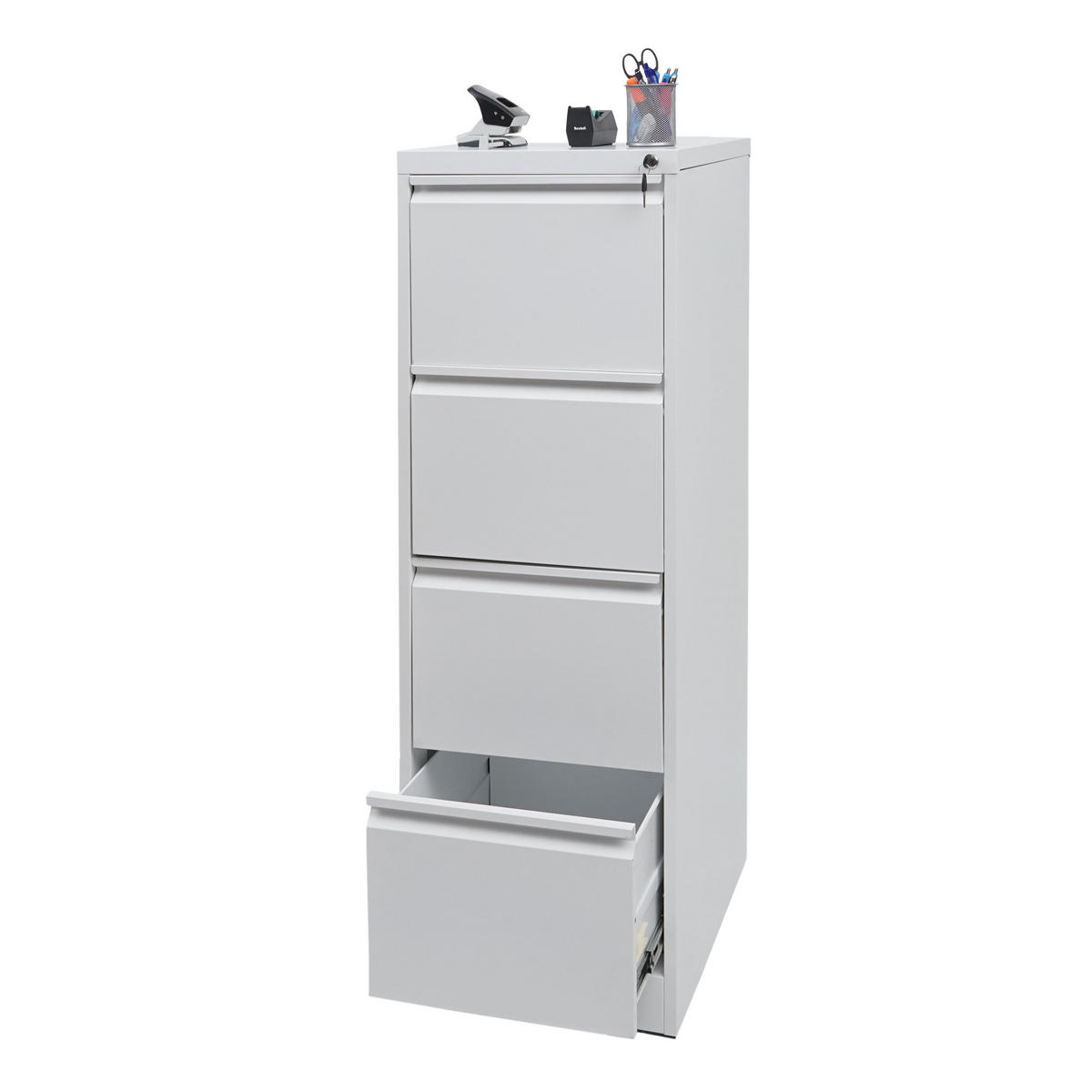 HÄNGEREGISTERSCHRANK Weiß - Weiß, Metall (46/134/62cm) - MCW