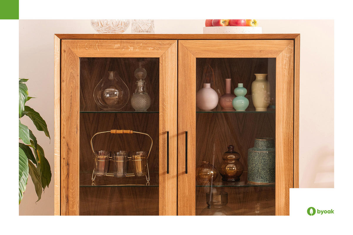 SIDEBOARD LEON Wildeiche - Wildeiche, Holz (97/125/45cm) - byoak