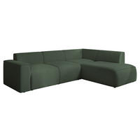 ECKSOFA ZAVO Feiner Mischstoff in Grün - Grün, Holzwerkstoff/Kunststoff (310/218cm) - Idohome