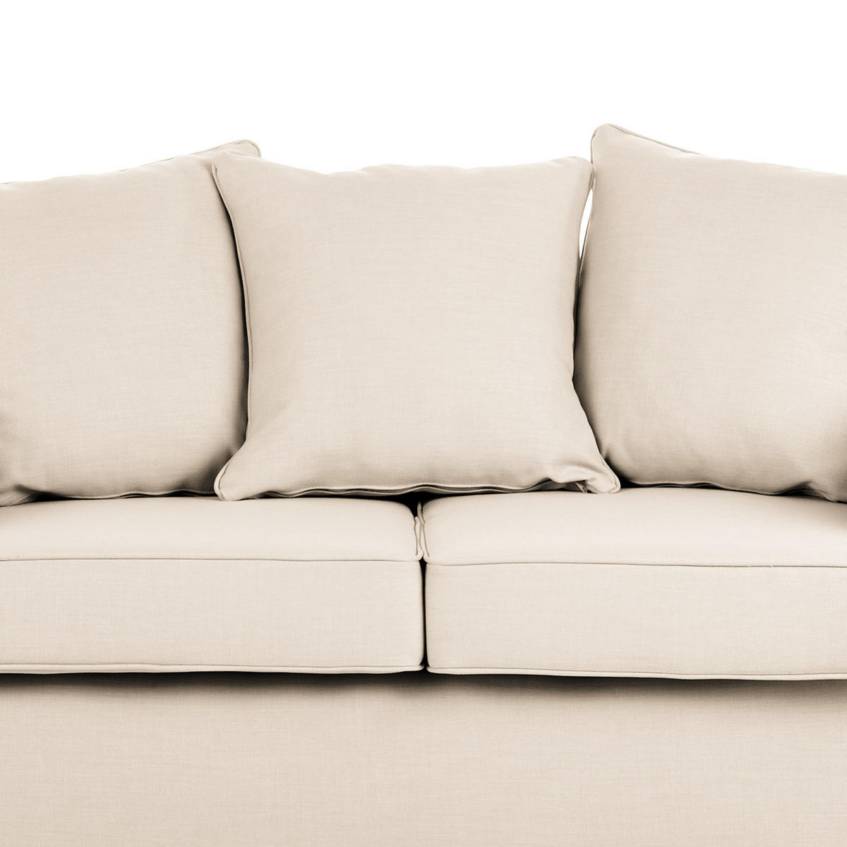 SOFA - Webstoff - Beige, Textil (187/84/90cm) - home24