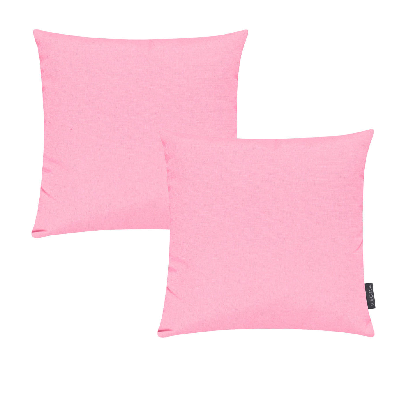 KISSENHÜLLE 2er Set Fino uni 50/50 cm - Hellrosa, Textil (50/50cm) - Magma Heimtexx