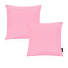 KISSENHÜLLE 2er Set Fino uni 50/50 cm - Hellrosa, Textil (50/50cm) - Magma Heimtexx