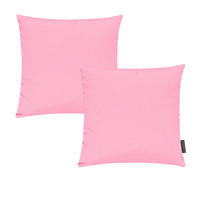 KISSENHÜLLE 2er Set Fino uni 50/50 cm - Hellrosa, Textil (50/50cm) - Magma Heimtexx