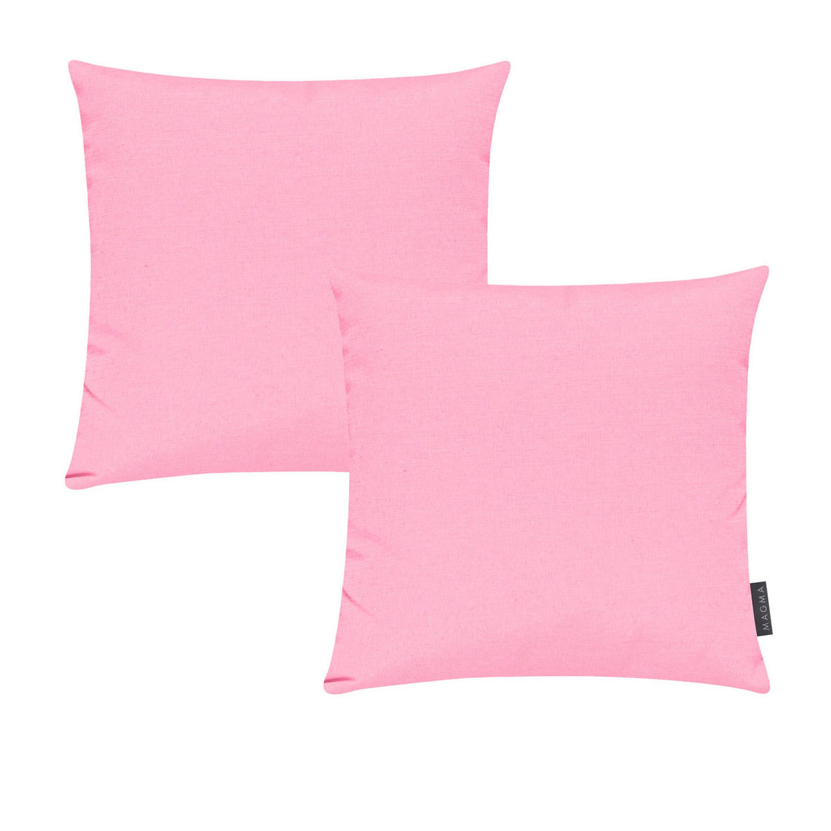 KISSENHÜLLE 2er Set Fino uni 50/50 cm - Hellrosa, Textil (50/50cm) - Magma Heimtexx