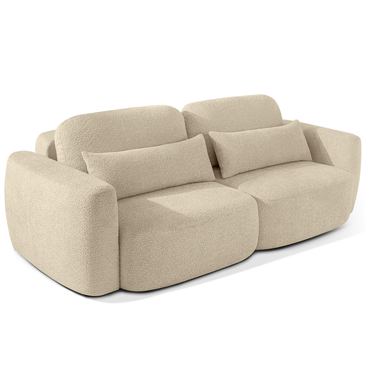 SOFA 3 ELOSA - Beige, Holz/Textil (245/85/115cm) - KONSIMO®