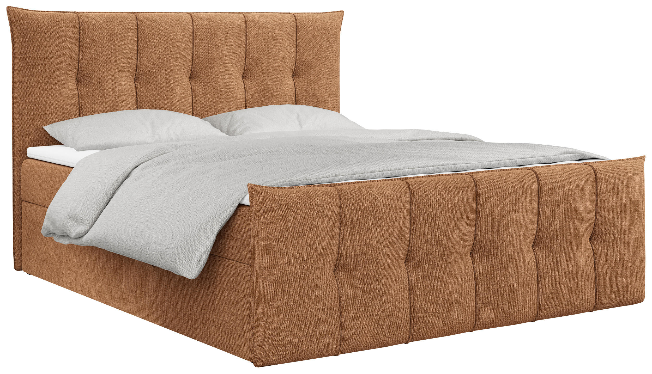 BOXBETT PREMIUM 11 180/200 Orange Struktur - H3 - Orange, Holz/Textil (180/200cm) - MKS
