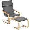RELAXSESSELSET Grau - Grau, Kunststoff (80/99/66.5cm) - HOMCOM