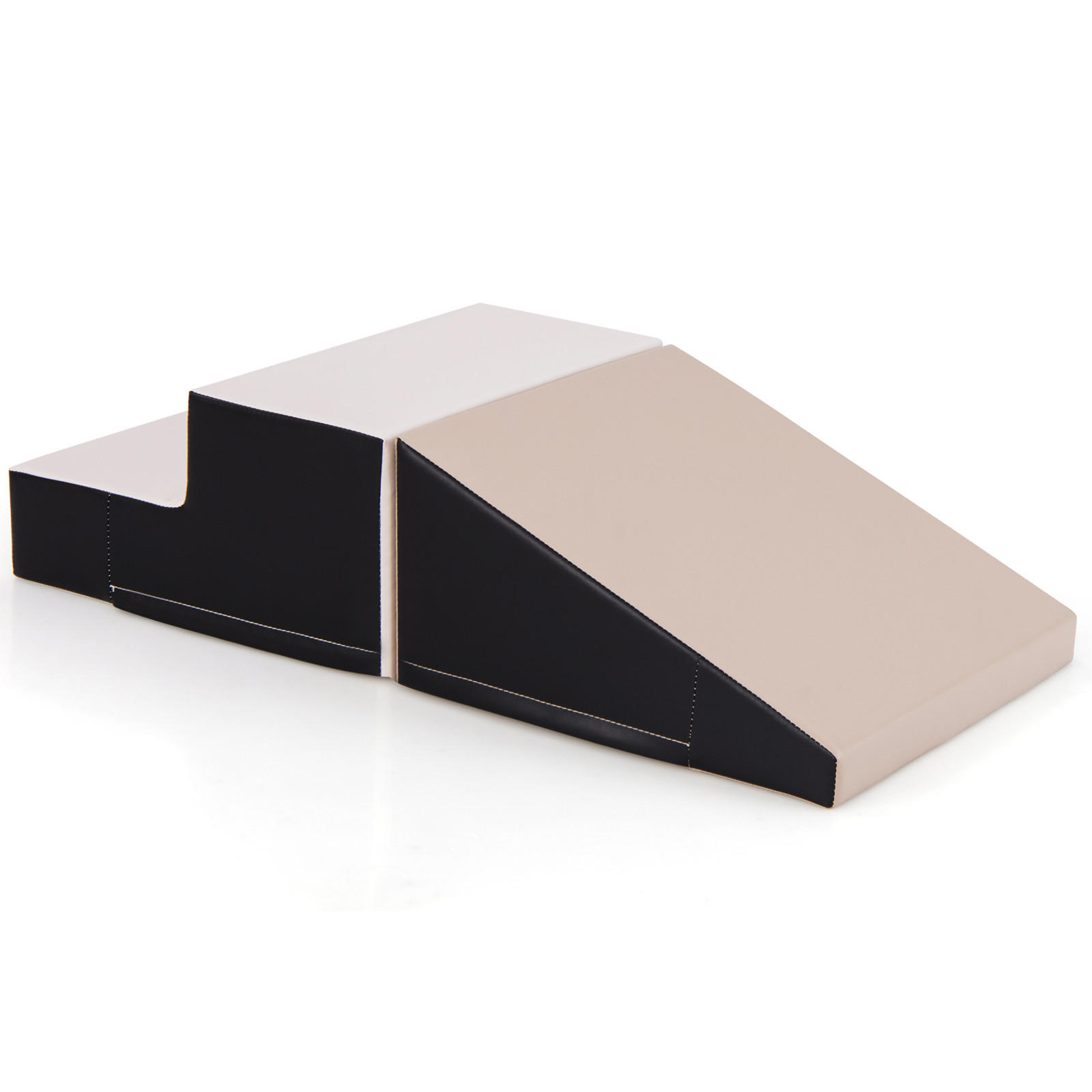 SOFTBAUSTEINE Grau (2er-Set) - Grau, Kunststoff (50/25/100cm) - COSTWAY