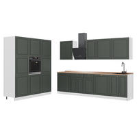 KUCHYNKA Fame-Line, Zelený a zlatý vidiecky dom/biely, 460 cm, AP Oak - biela/zelená, kompozitné drevo (460/206.8/60cm) - Vicco