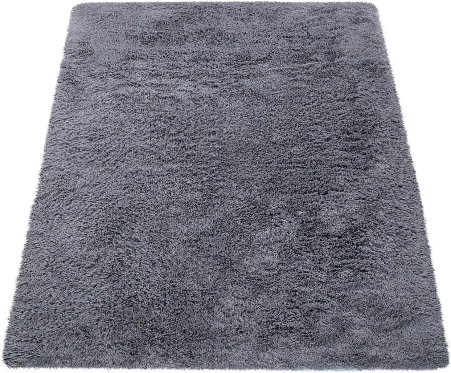Paco Home Hochflorteppich Grau 200x280 cm