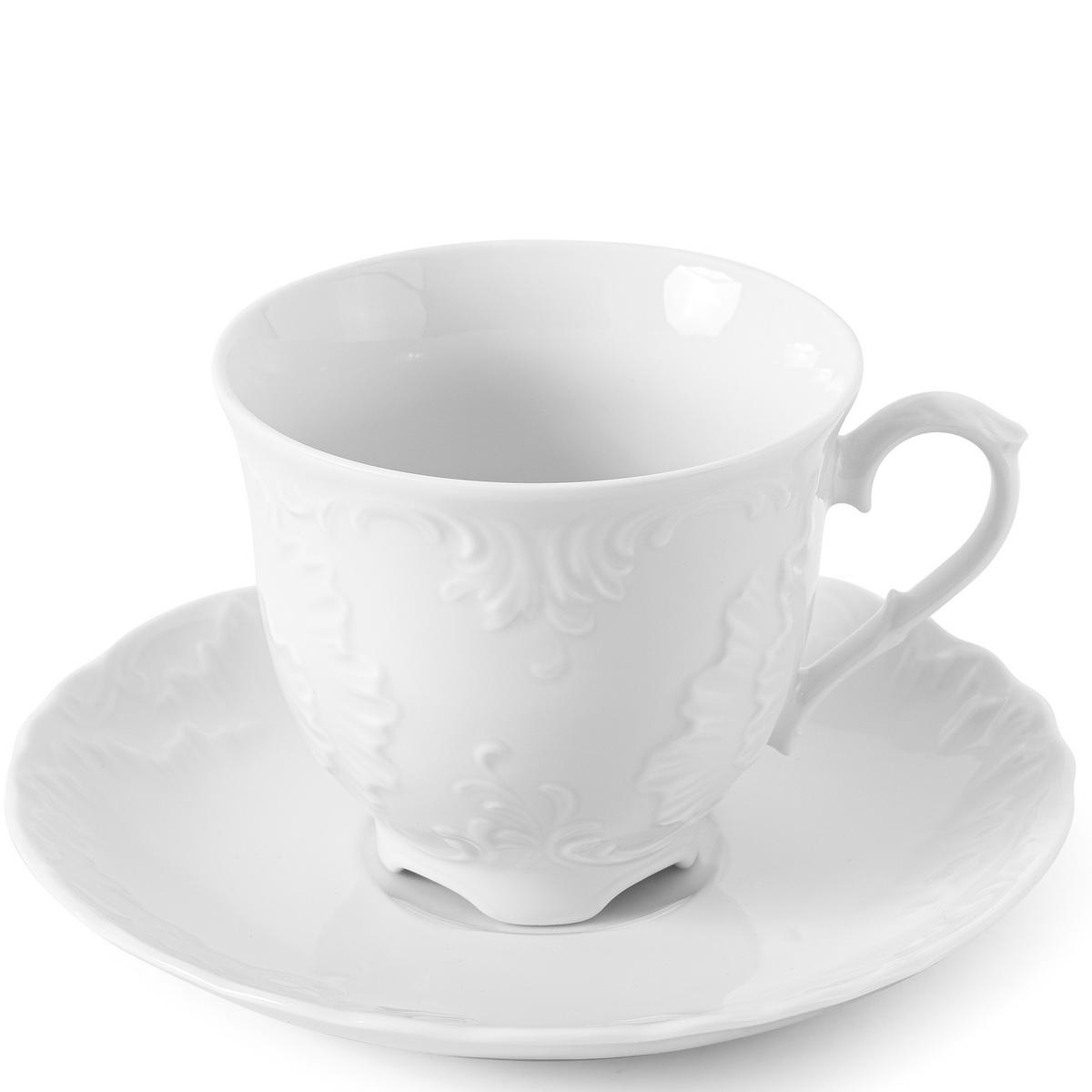 KAFFEESERVICE Cmielow Rococo 21-tlg - Weiß, Keramik (25/2/25cm) - KONSIMO®