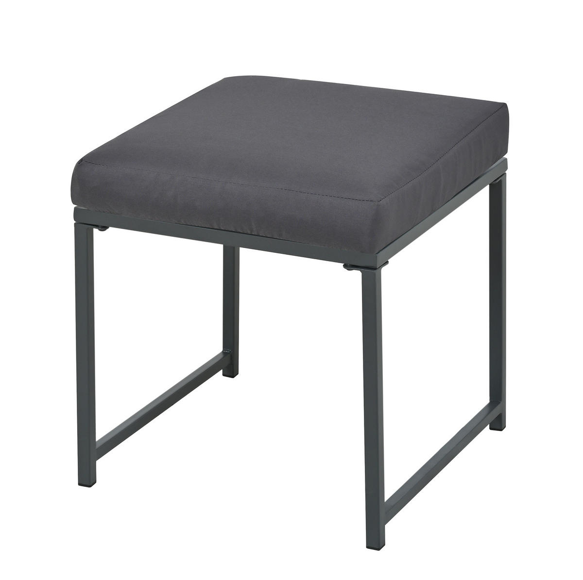 GARTEN-ESSGRUPPE 7-tlg. mit Tisch 117x117 cm Schwarz/Natur - Schwarz, Metall - Beauniv