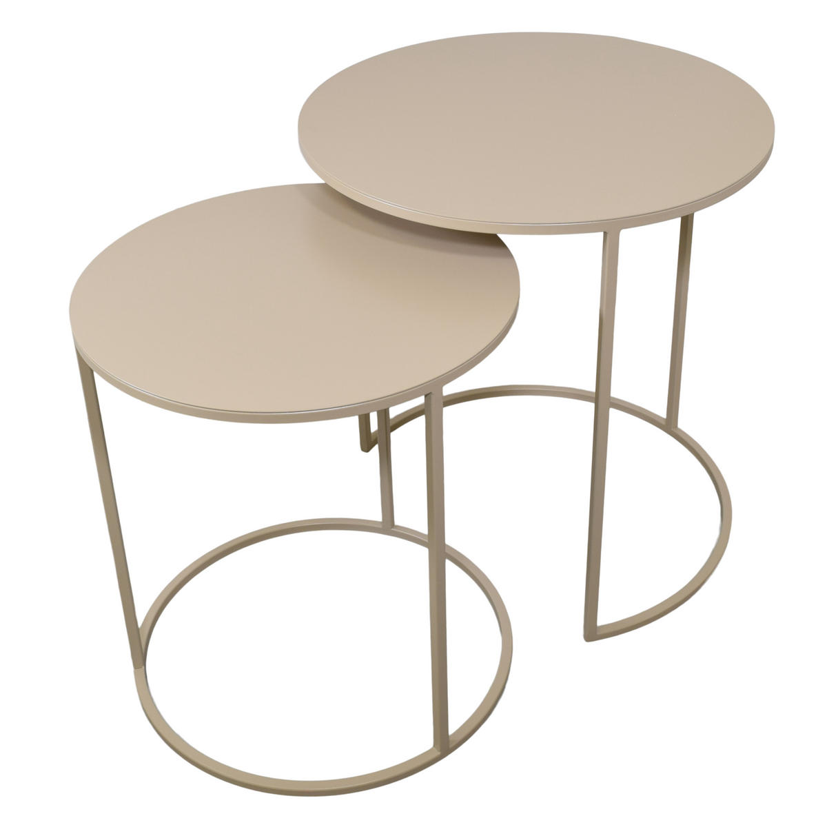 BEISTELLTISCH Elvy Beige - Beige, Metall (49/49/52cm) - LOFT42
